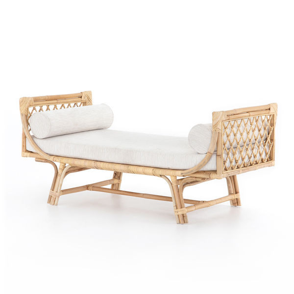 Marina Chaise Natural Rattan Tilden Sand | Scout & Nimble