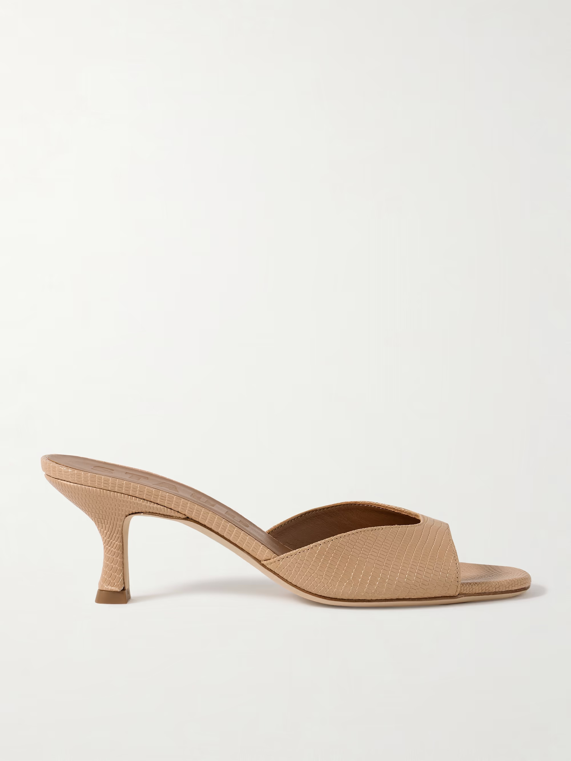 Brigitte snake-effect leather mules | NET-A-PORTER (US)