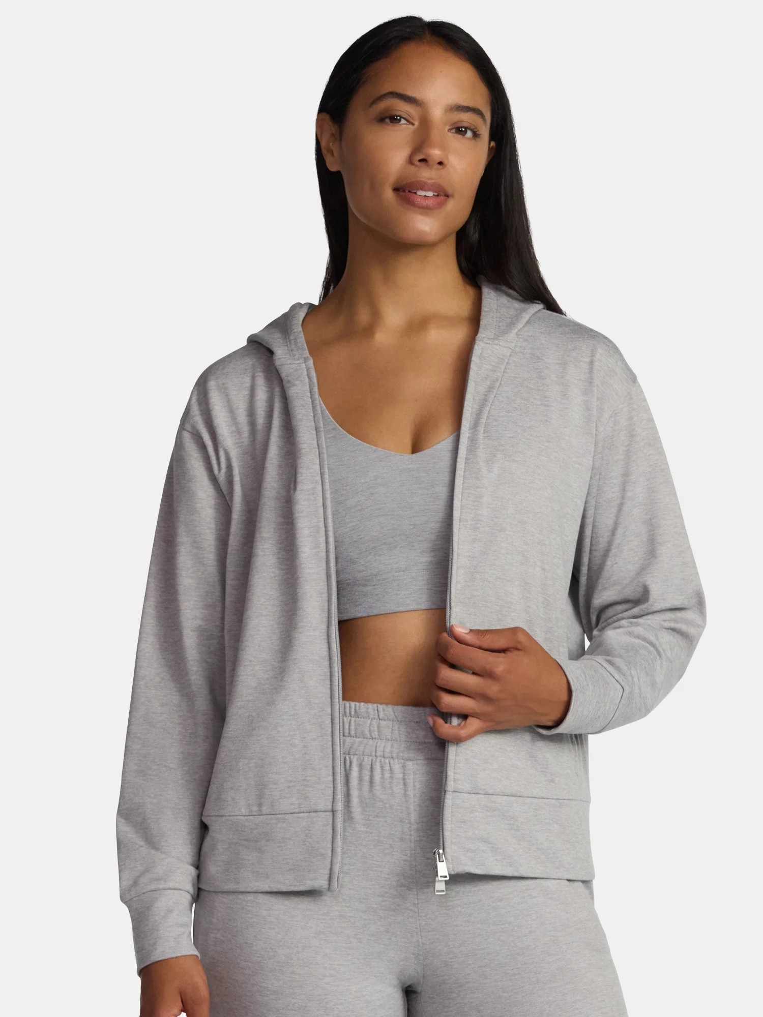 Athletic Works Women's and Women's Plus ButterCore Zip Up Hoodie, Sizes XS-4X | Walmart (US)