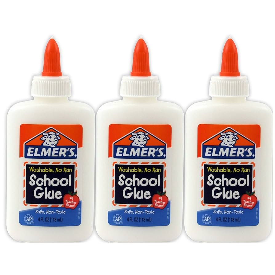 Washable Liquid School Glue [Set of 3] Size: 1.25" H x 2.5" W x 5.75" D | Amazon (US)