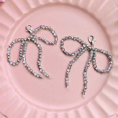 2 pièces Clips pour chaussures, clips à chaussures avec perles papillon argentées, clips décoratifs amovibles pour lacets, convient pour les chaussure | SHEIN