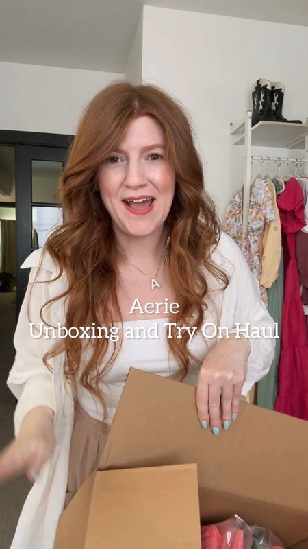 Aerie unboxing and try on haul. So many cute things for spring and summer. 

Size large petite in pants and medium in tops. Size medium in skirt. 

#LTKmidsize #LTKsalealert #LTKfindsunder50