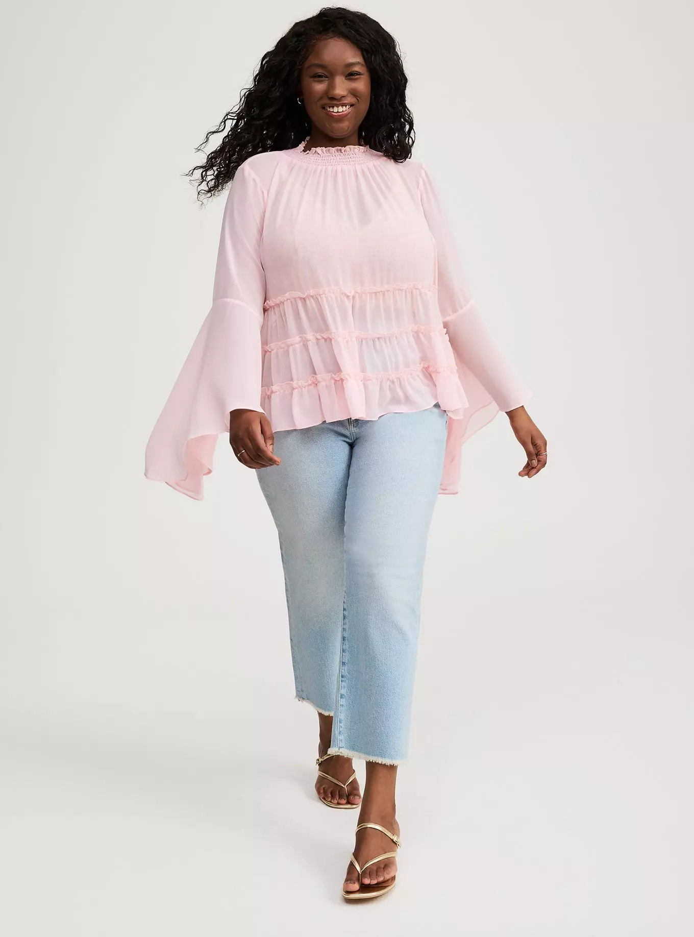 Chiffon Mock Neck Top | Torrid (US & Canada)