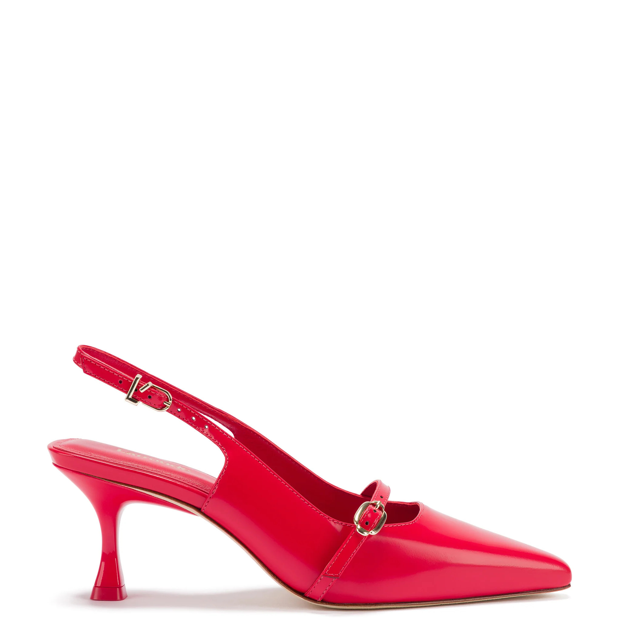 Ines Pump In Scarlet Leather | Larroude