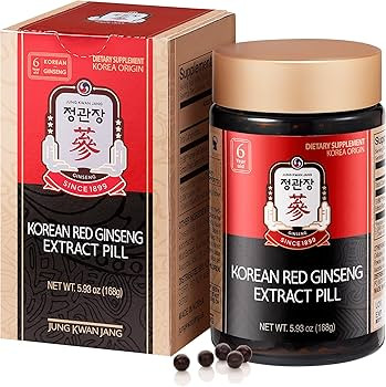 JUNG KWAN JANG Korean Red Ginseng Extract Pill - Red Panax Ginseng Energy Supplements with Rice P... | Amazon (US)