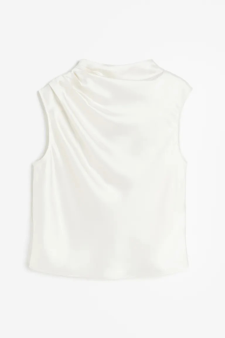 Drapierte Satinbluse | H&M (DE, AT, CH, NL, FI)