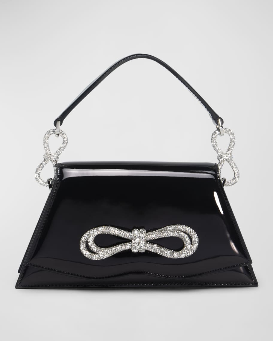 MACH & MACH Samantha Medium Double Bow Patent Top-Handle Bag | Neiman Marcus