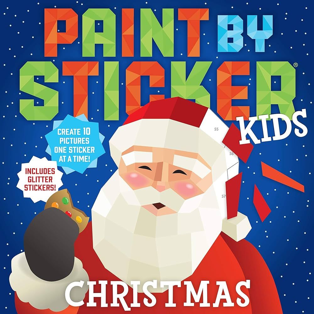 Paint by Sticker Kids: Christmas: Create 10 Pictures One Sticker at a Time! Includes Glitter Stic... | Amazon (US)