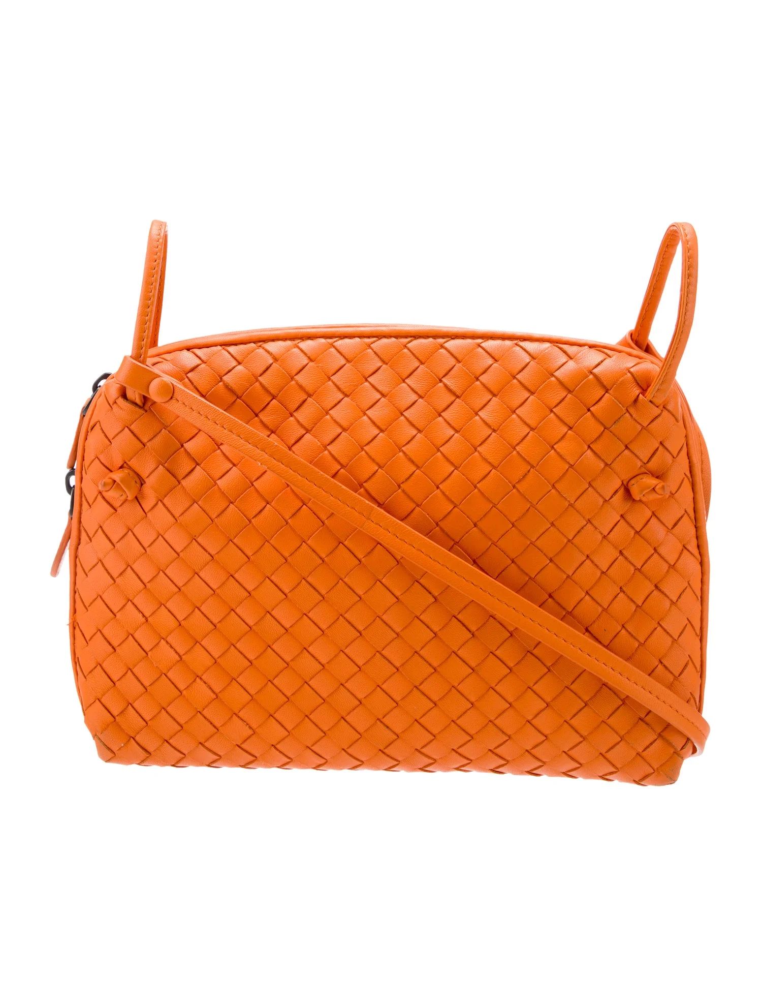 Leather Intrecciato Weave Crossbody Bag | The RealReal