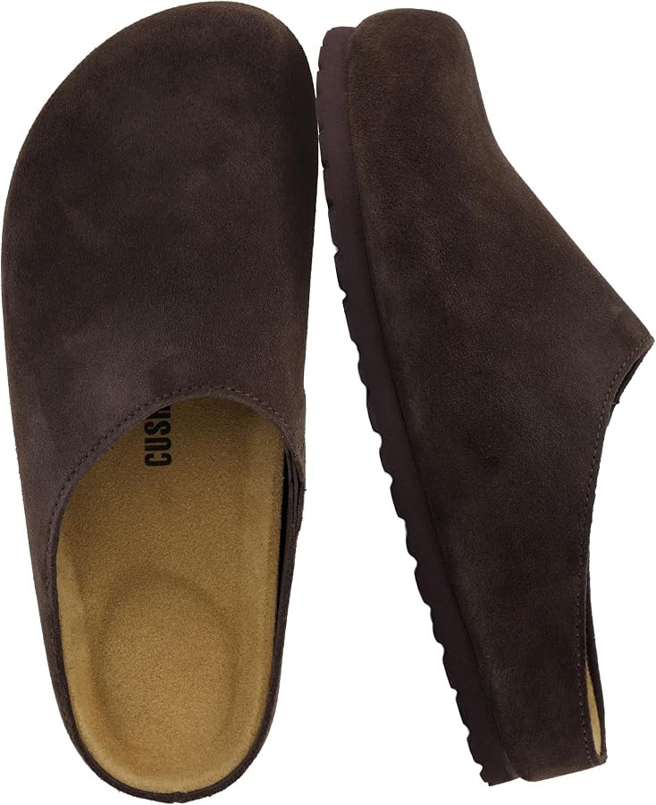 CUSHIONAIRE Lute Genuine Suede Leather Clogs for Women Indoor and Outdoor \u2013 Comfortable Slip... | Amazon (US)