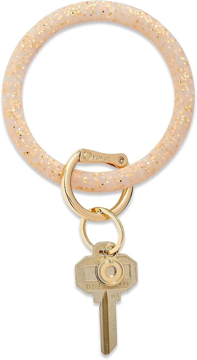 Silicone Big O Key Ring – The Original Bracelet Keychain – Confetti Glitter Collection for Ke... | Amazon (US)