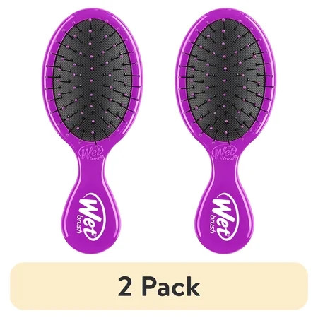 (2 pack) Wet Brush® Mini Detangler - Purple - On-the-Go Detangling | Walmart (US)