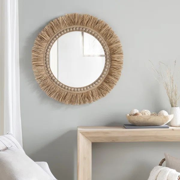 Aireonna Round Rattan Wall Mirror | Wayfair North America
