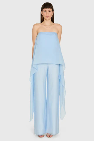 Amanda Uprichard Jenny Jumpsuit in Baby Blue - Size S | Amanda Uprichard