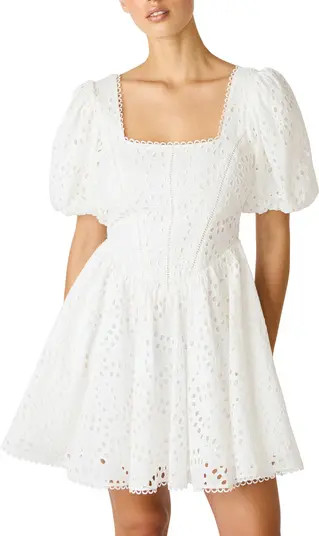 Briana Eyelet Embroidery Minidress | Nordstrom
