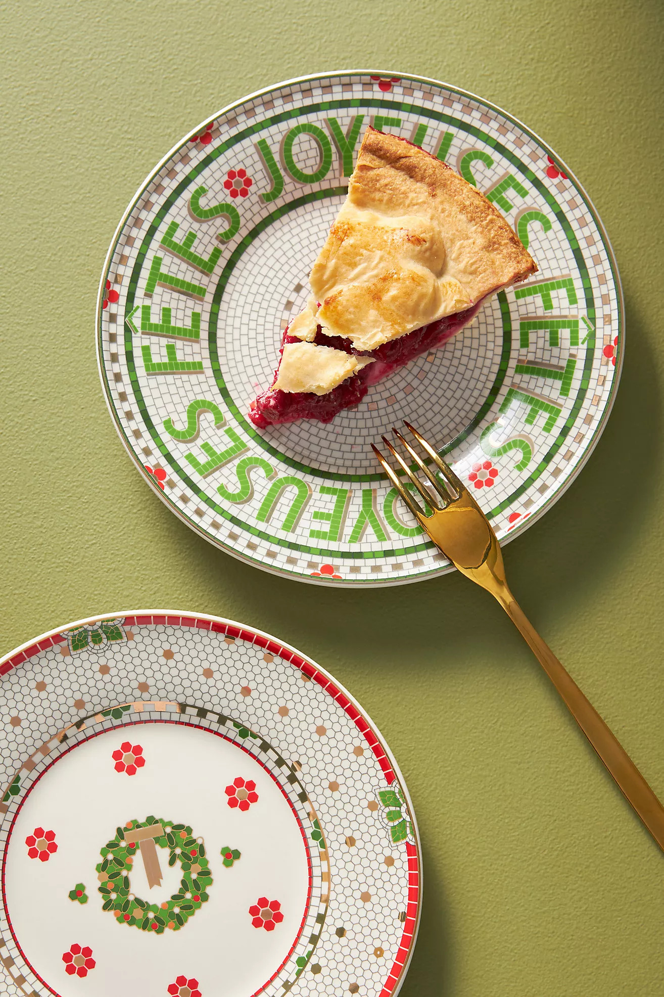 Festive Bistro Tile Dessert Plate | Anthropologie (US)