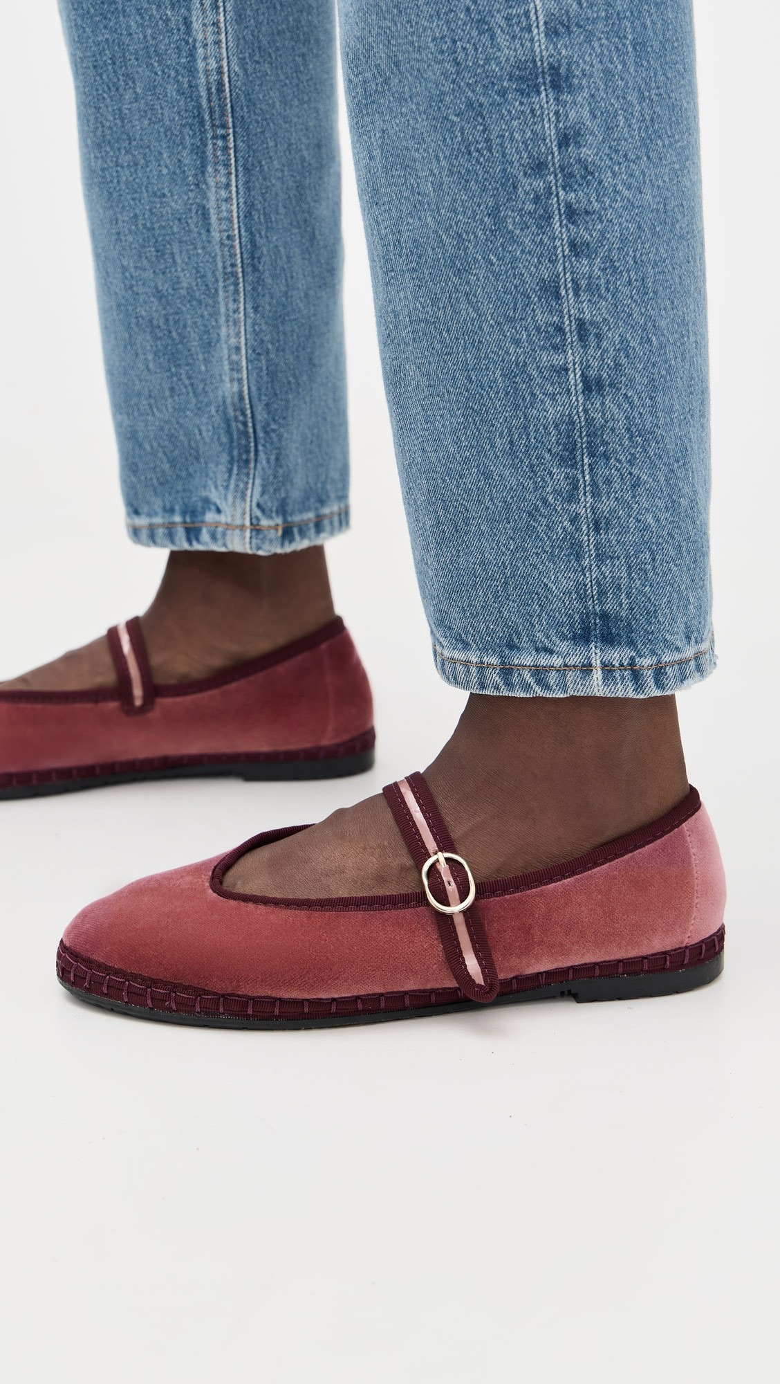 Pierre Velvet Mary Jane Flats | Shopbop