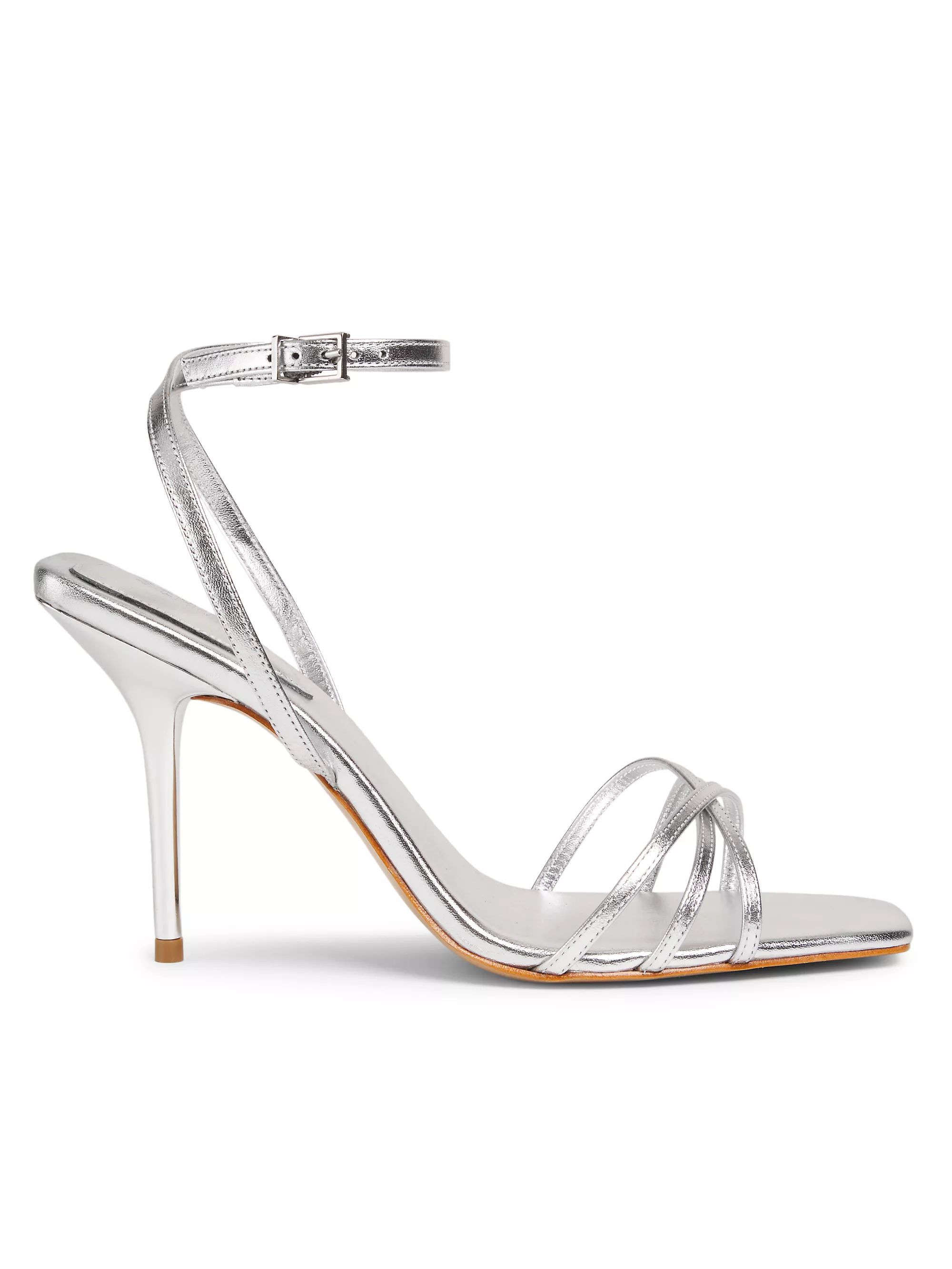 Amelia 100MM Metallic Leather Strappy Sandals | Saks Fifth Avenue