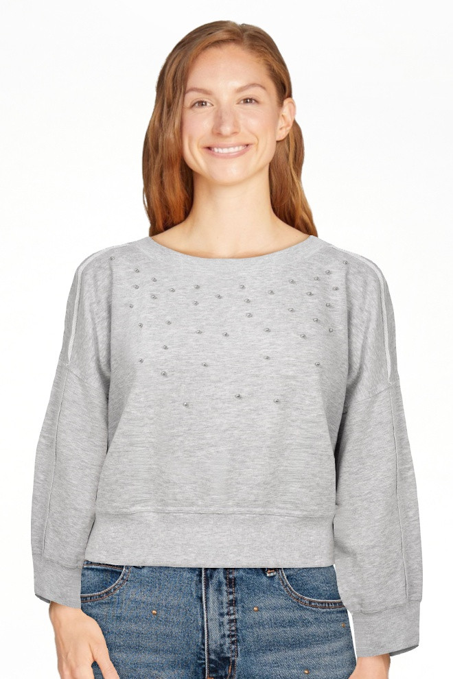 Jessica Simpson Women's Merril Embellished Crewneck Pullover Top, Sizes XS-XL | Walmart (US)