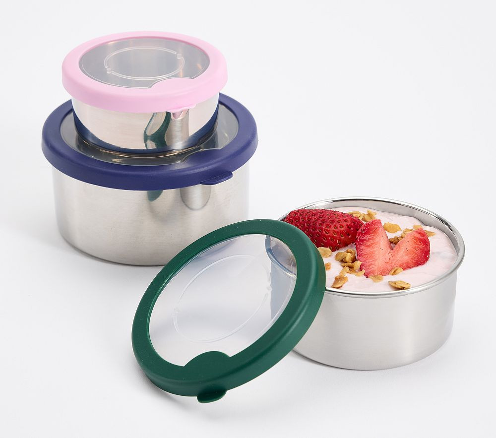 Spencer Stainless Nesting Container Trio | Pottery Barn Kids