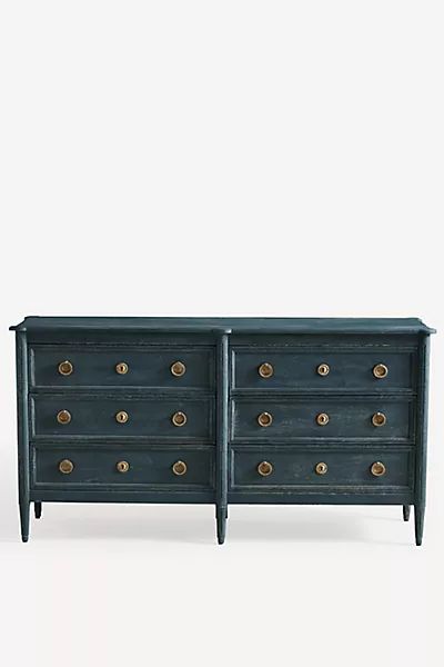 Washed Wood Six-Drawer Dresser | Anthropologie (US)