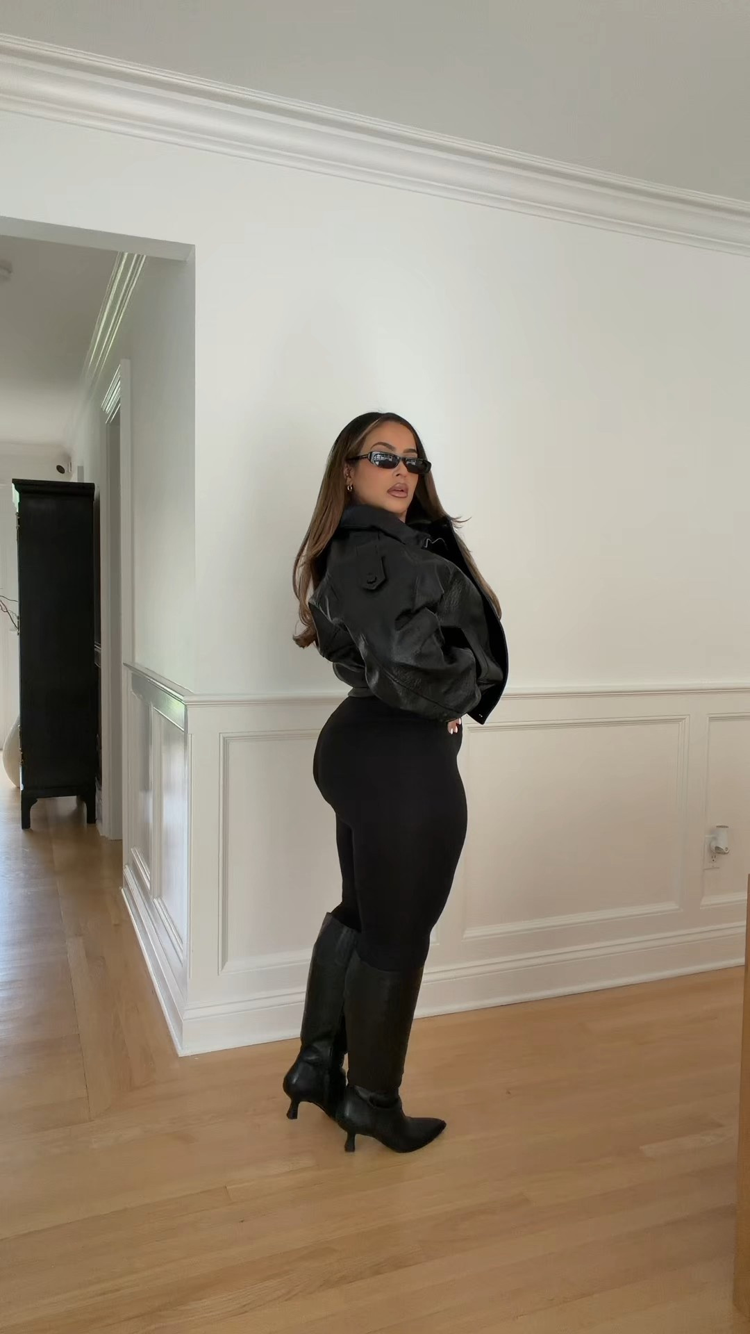 Outfit inspo wearing the Zara viral jacket! I found an Amazon dupe. I am wearing a size medium in the jacket and a large in the leggings. 

#LTKMidsize #LTKSeasonal #LTKHoliday