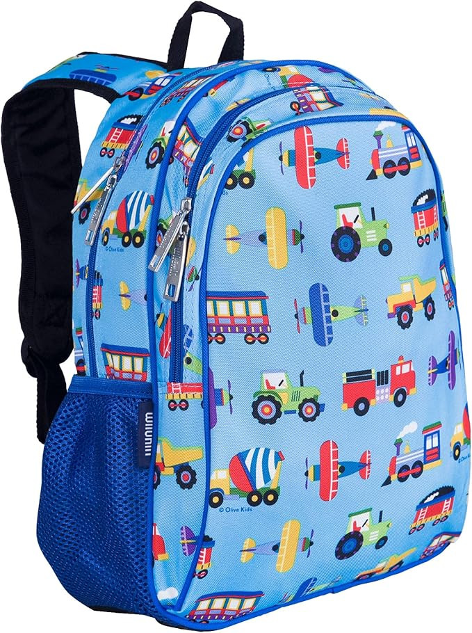 Wildkin 15-inch Kids Backpack – Durable, Padded, Adjustable for School & Travel - Trains, Plane... | Amazon (US)