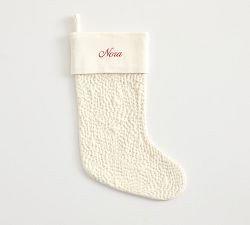 Floral Quilted Velvet Stocking | Pottery Barn (US)