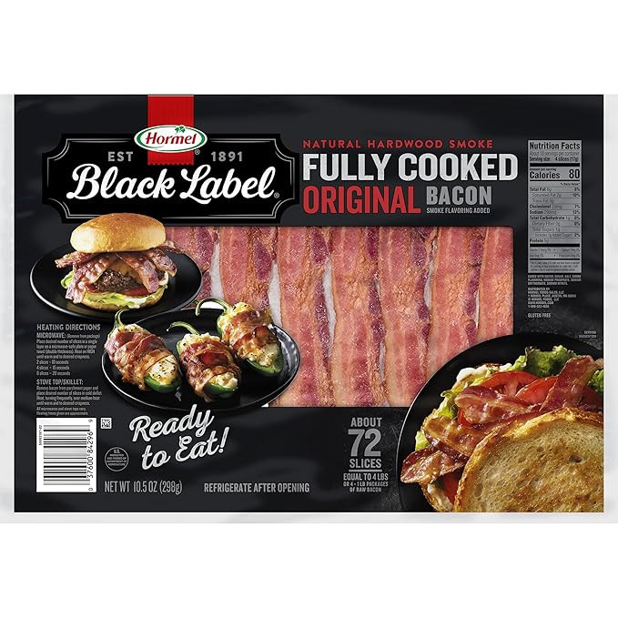 Hormel Black Label Fully Cooked Bacon,10.5 Ounce (Pack of 1) | Amazon (US)