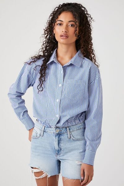 Striped Poplin Shirt | Forever 21 (US)