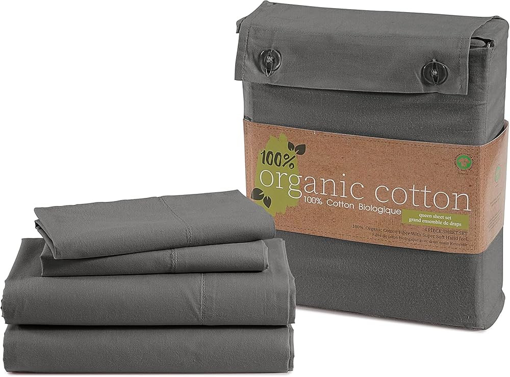 LANE LINEN 100% Organic Cotton Twin Sheets Set 3-Piece Pure Percale Long Staple Soft Bedding Brea... | Amazon (US)