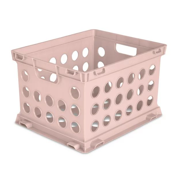 Sterilite File Crate Plastic, Blush Pink | Walmart (US)