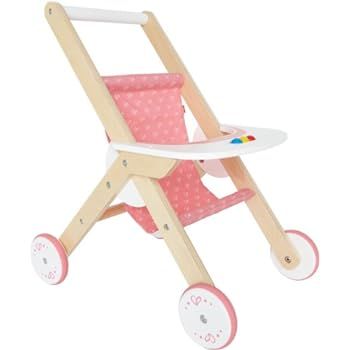 Hape Babydoll Stroller Toddler Wooden Doll Play Furniture | Amazon (US)