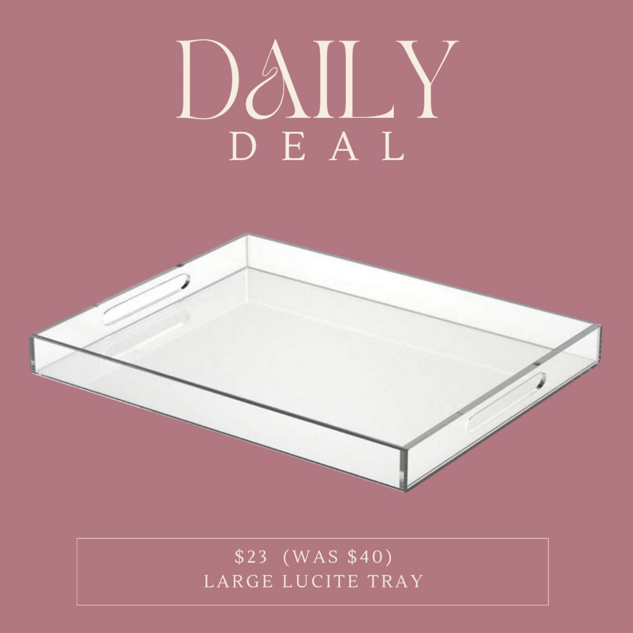 You won't want to miss out on this incredible deal! The lucite tray I just got is a game-changer for kitchens, ottomans, or bathrooms. And guess what? It's nearly half off! 🎉 Don't hesitate – elevate your space and shop it now. Trust me, you'll thank yourself later! #MustHave #ShoppingDeals #walmart

#LTKfindsunder50 #LTKsalealert #LTKhome
