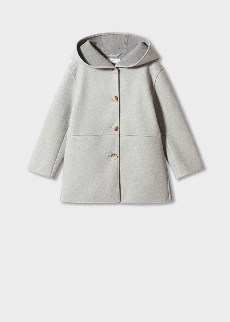 Hooded button coat -  Women | Mango USA | MANGO (US)