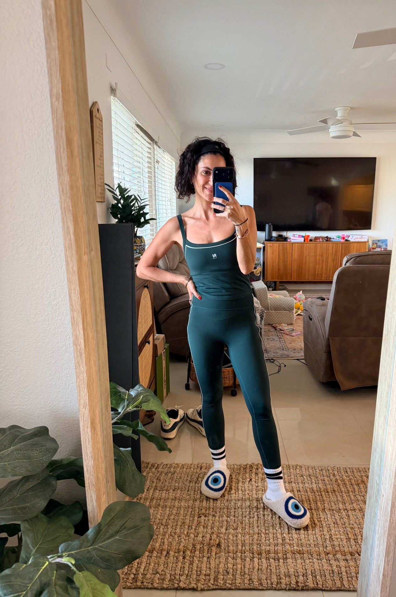 Sharing my favorite dark green matching workout set that’s flattering, supportive, and actually comfortable for real life. This fitted tank and high-waisted leggings set is perfect for at-home workouts, mom life, errands, or cozy days in. Stretchy, smoothing, and easy to style with sneakers or slides. If you’re looking for a cute workout outfit that feels good and looks put together, this set is it.

#LTKmomlife #LTKfitnessgoals #LTKootd