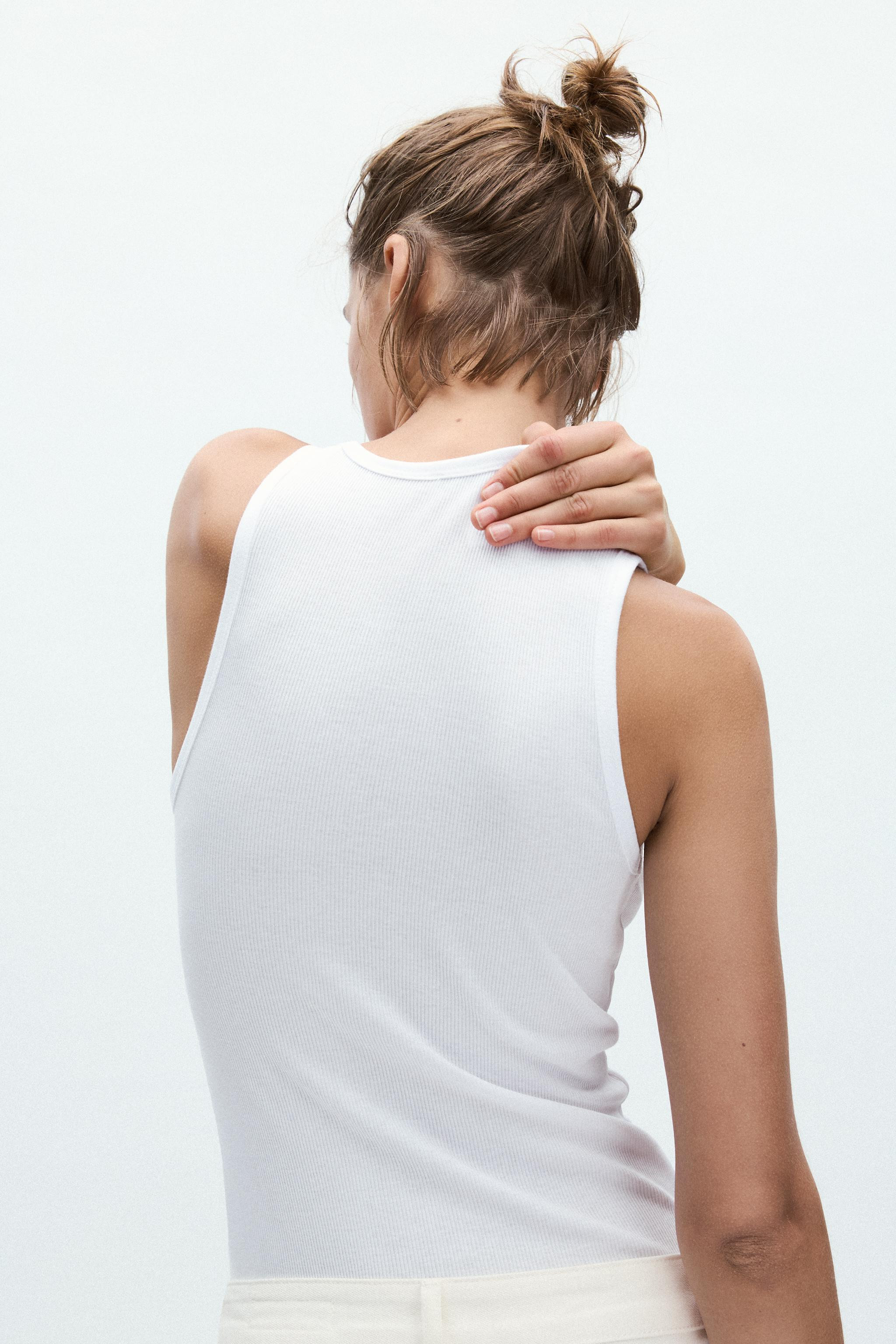 RIBBED COTTON TANK TOP | Zara UK