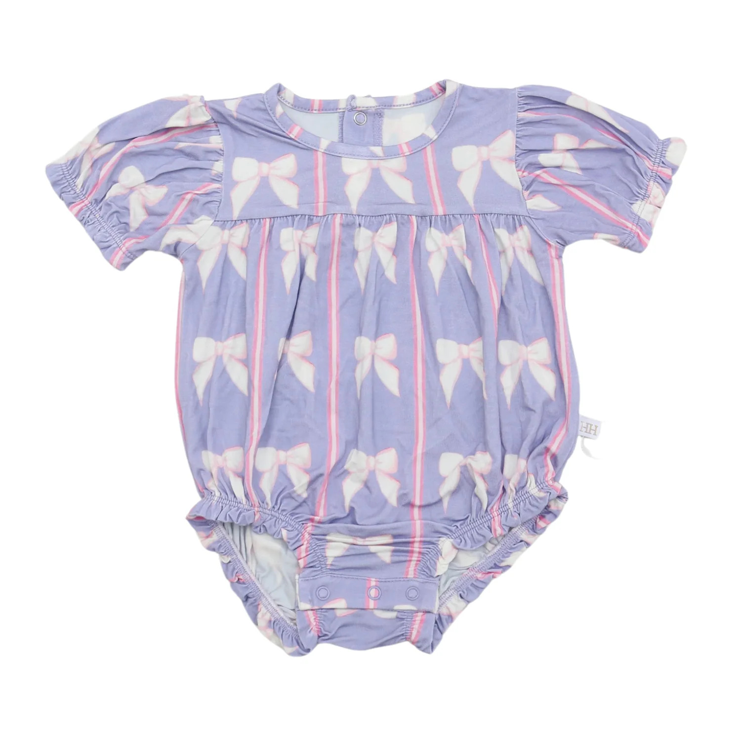 Purple Bow Girls Bamboo Bubble | Hamner Hill