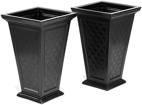 FCMP Outdoor Casablanca Self-Watering Planter (2-Pack) – Set of 2 Large Planters for Porch, Pat... | Amazon (US)