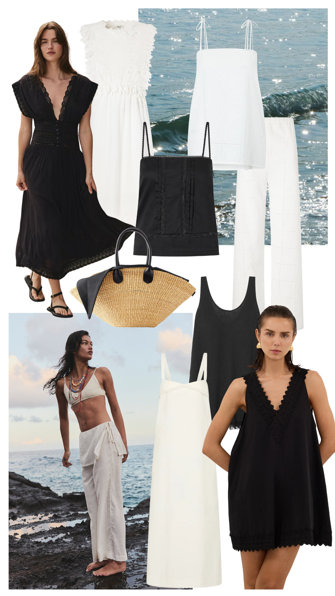 My July Favourites 
| Broderie Anglaise | Lace Dress | Satin Vest | Woven Bag | V-neck Top | Lace-trim Shorts 

 #LTKuk #LTKsummer #LTKeurope