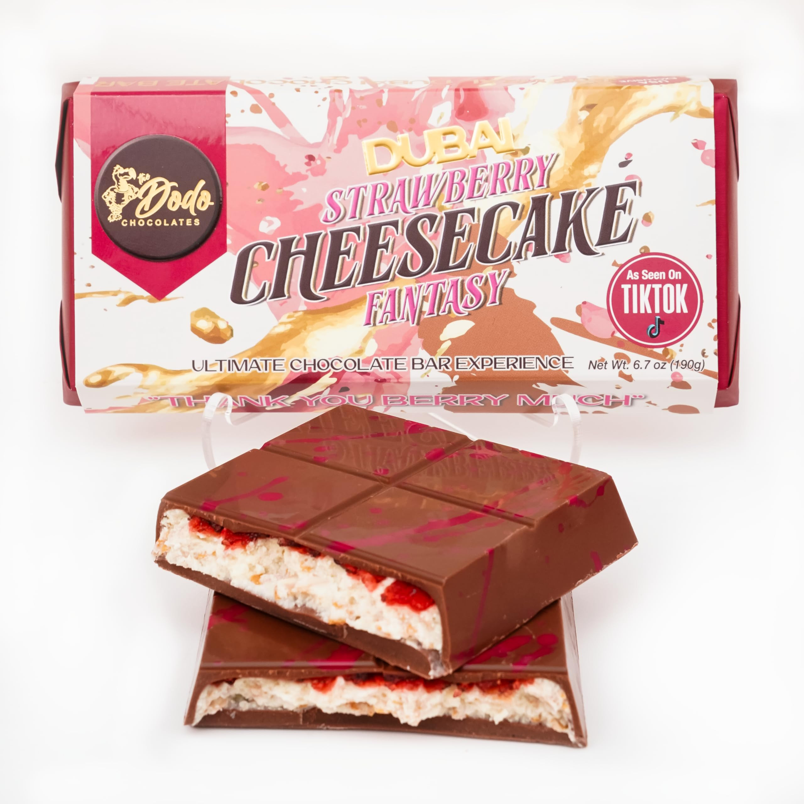 Viral Dubai Strawberry Cheesecake Fantasy Ultimate Chocolate Bar Experience | Amazon (US)