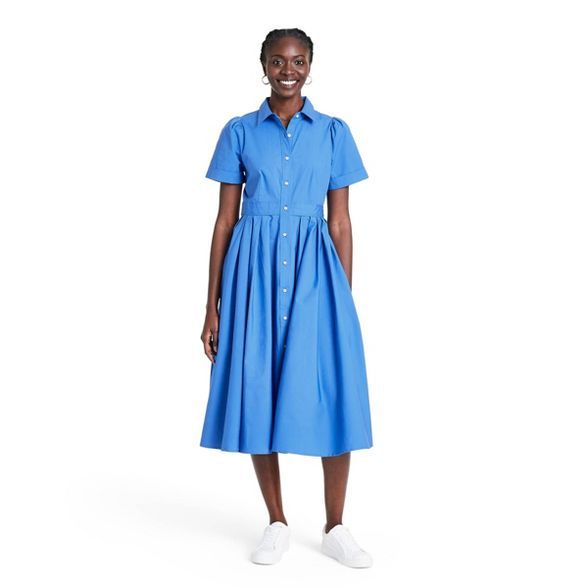 Short Sleeve Shirtdress - ALEXIS for Target Blue | Target