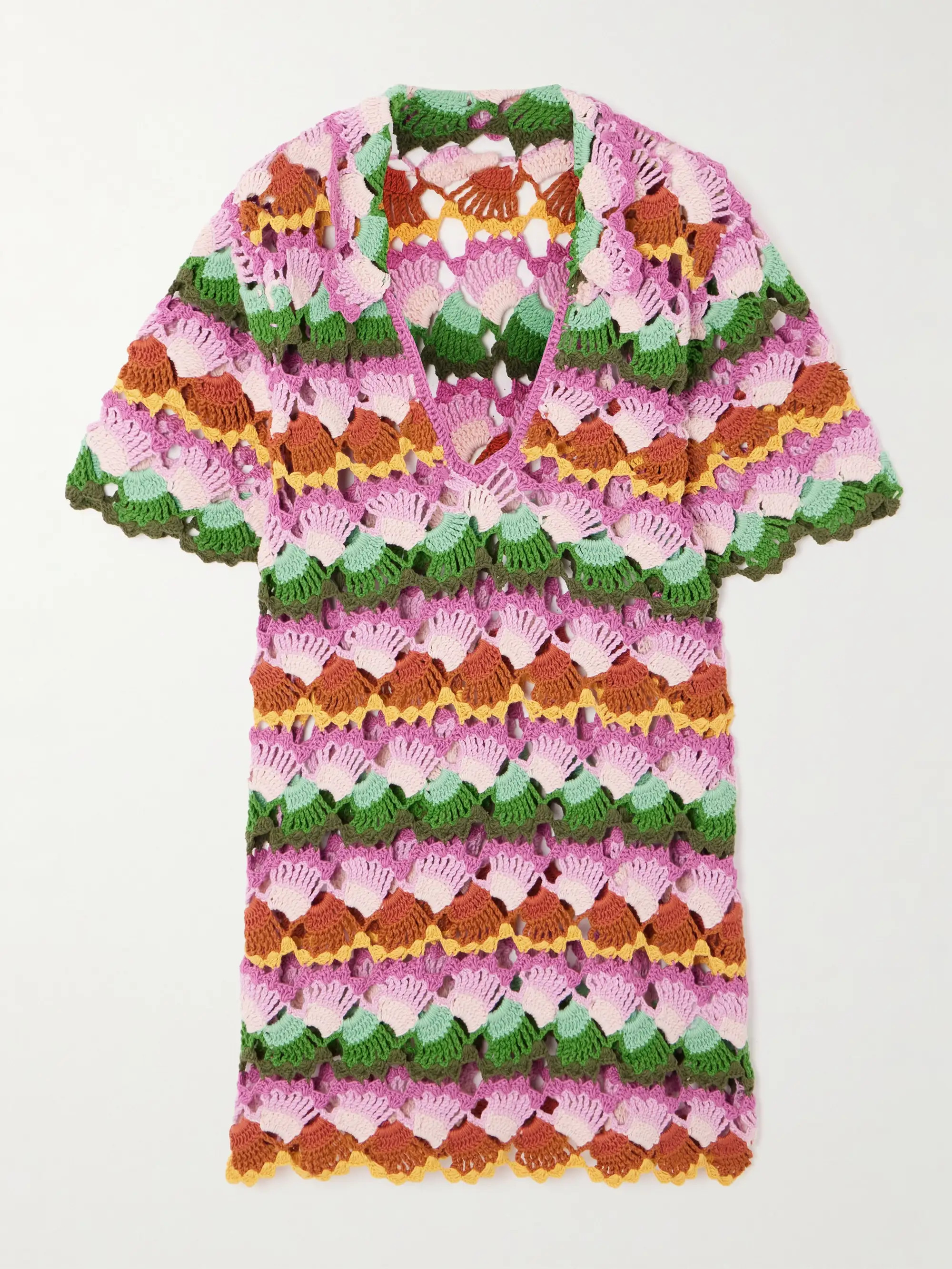 Bananas crocheted cotton-blend midi dress | NET-A-PORTER (US)
