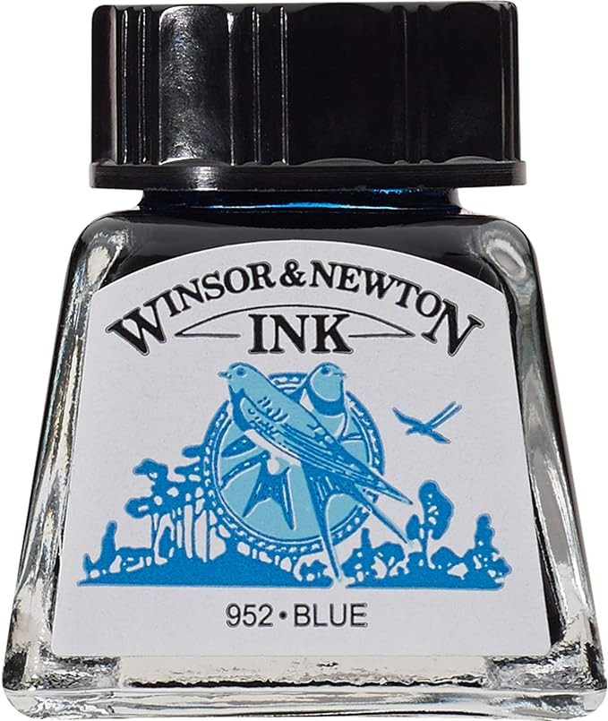 Winsor & Newton Drawing Ink, 14ml Bottle, Blue | Amazon (US)