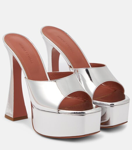 Dalida mirrored leather platform mules | Mytheresa (US/CA)