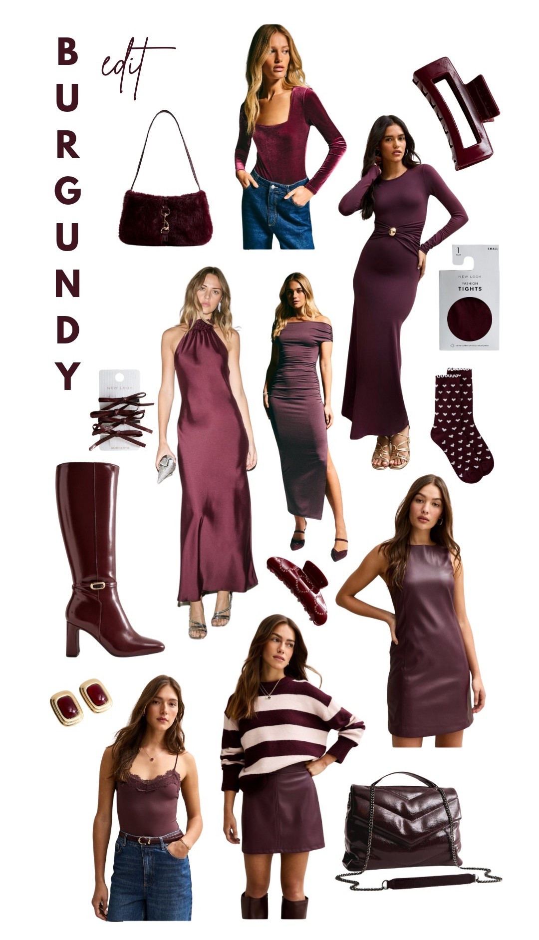 burgundy trending seasonal colour autumn winter edit collection 

#LTKwinter #LTKautumn #LTKuk
