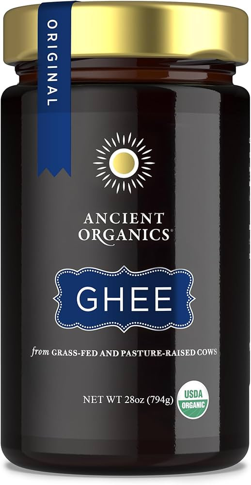 Ancient Organics Ghee - Organic Grass Fed Ghee Butter, Gluten Free, Clarified Butter, Vitamins & ... | Amazon (US)
