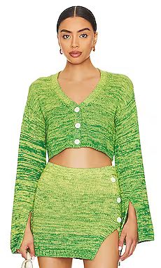 Genia Ombre Knit Skirt in Green Ombre | Revolve Clothing (Global)