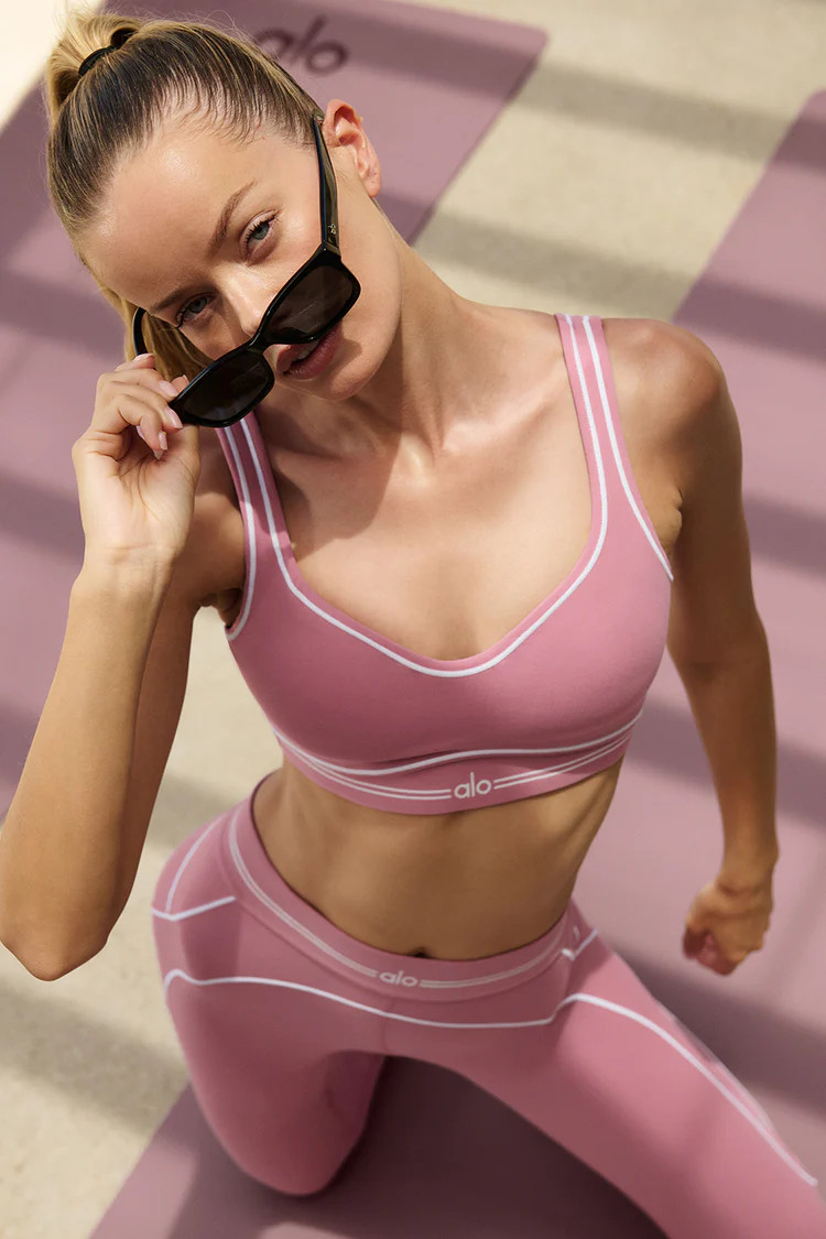 Airbrush Heart Throb Bra | Alo Yoga (US)