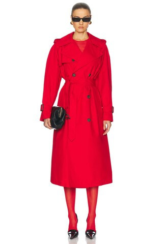 WARDROBE.NYC Trench Coat in Red | FWRD 